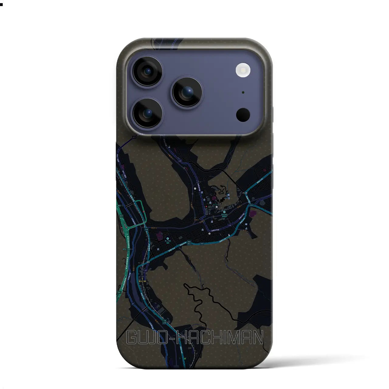 【郡上八幡(岐阜県)】地図柄iPhoneケース(バックカバータイプ)