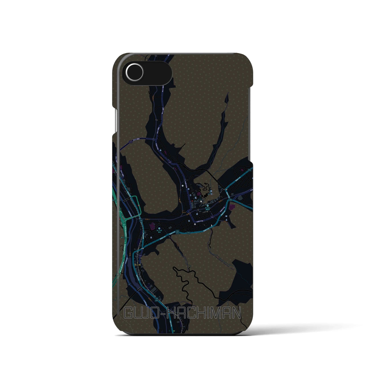 【郡上八幡(岐阜県)】地図柄iPhoneケース(バックカバータイプ)