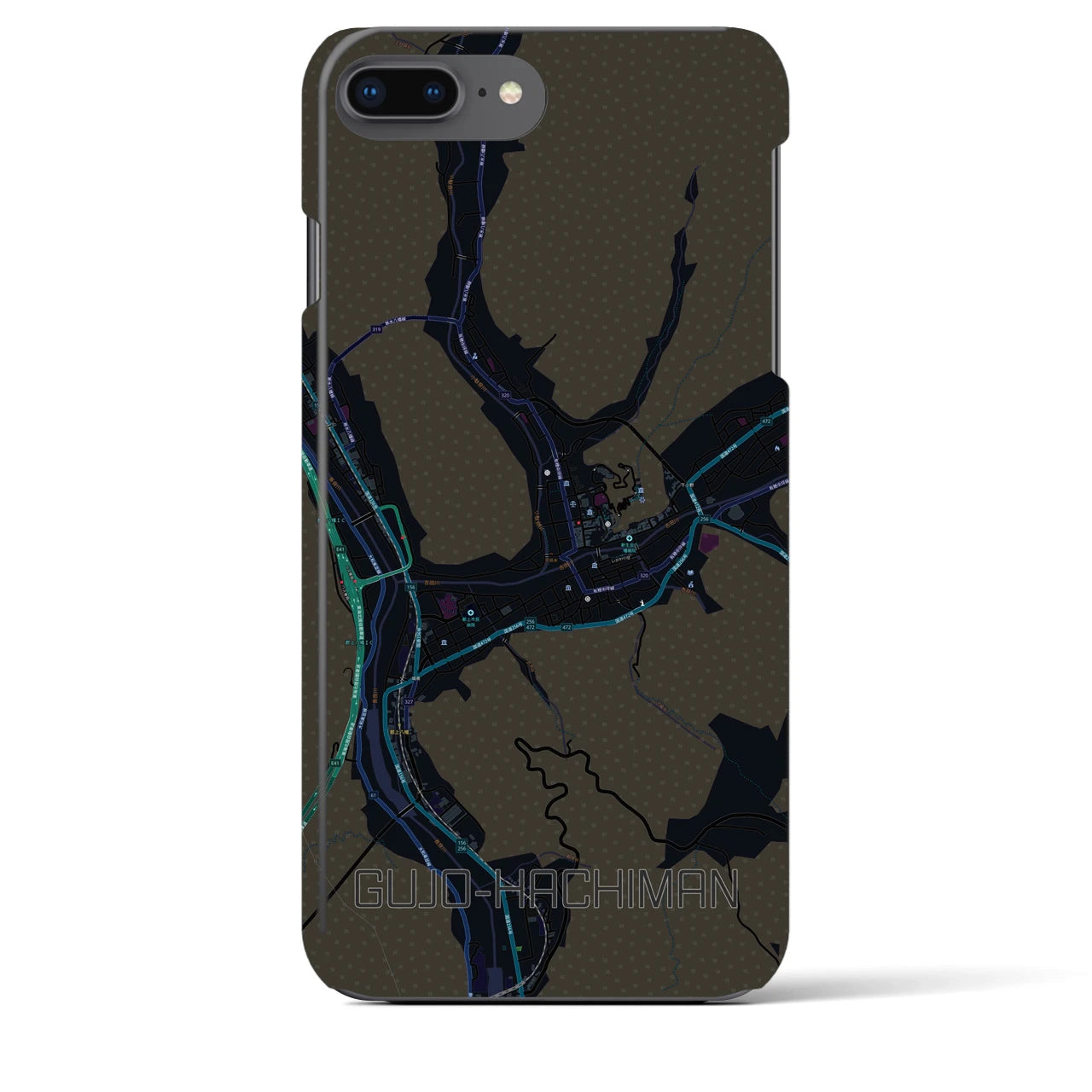 【郡上八幡(岐阜県)】地図柄iPhoneケース(バックカバータイプ)