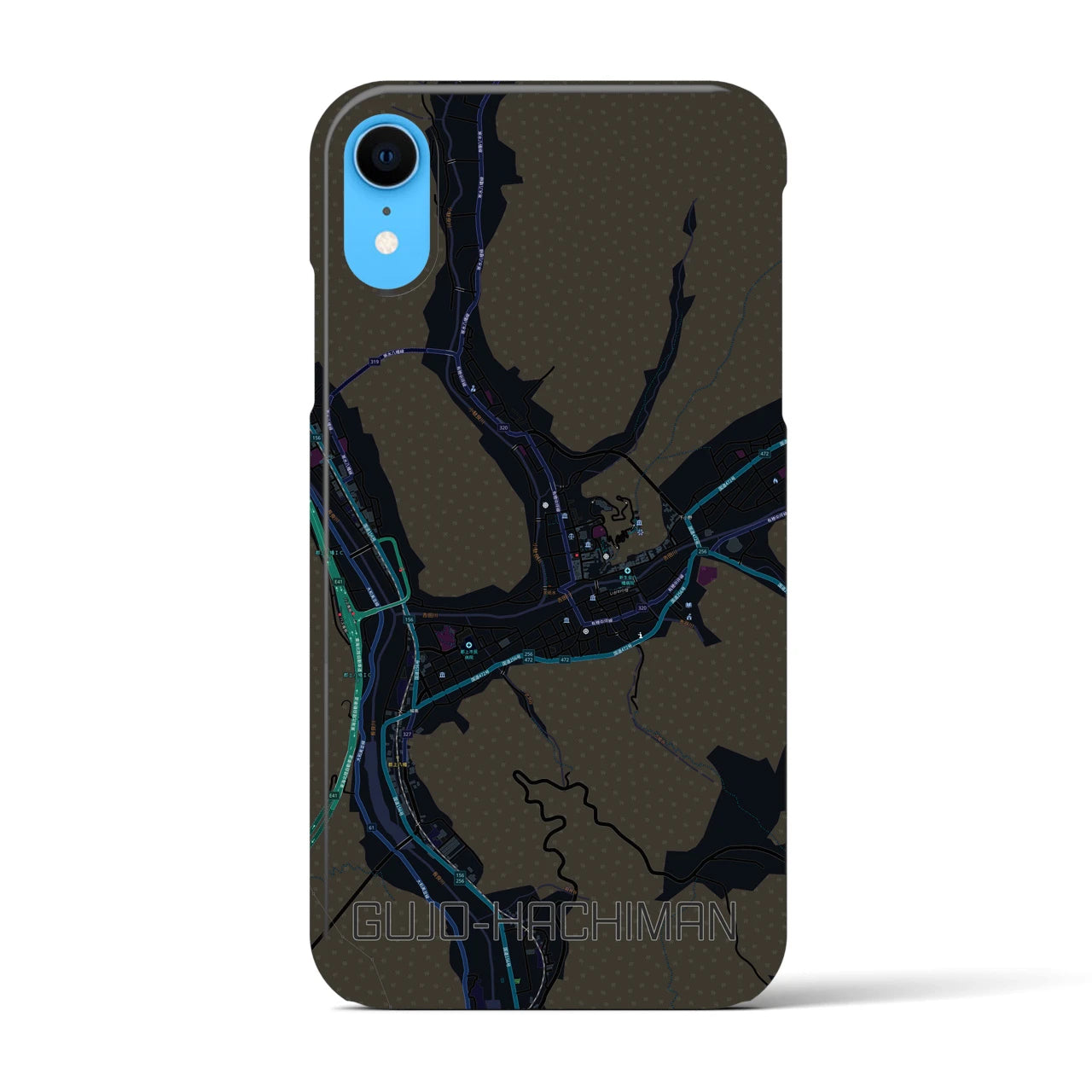 【郡上八幡(岐阜県)】地図柄iPhoneケース(バックカバータイプ)