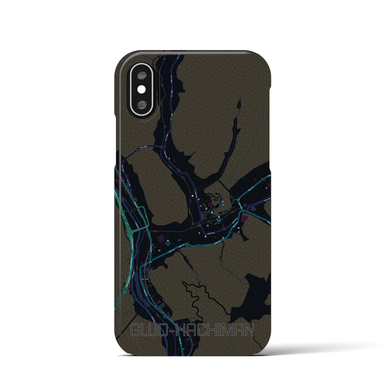 【郡上八幡(岐阜県)】地図柄iPhoneケース(バックカバータイプ)