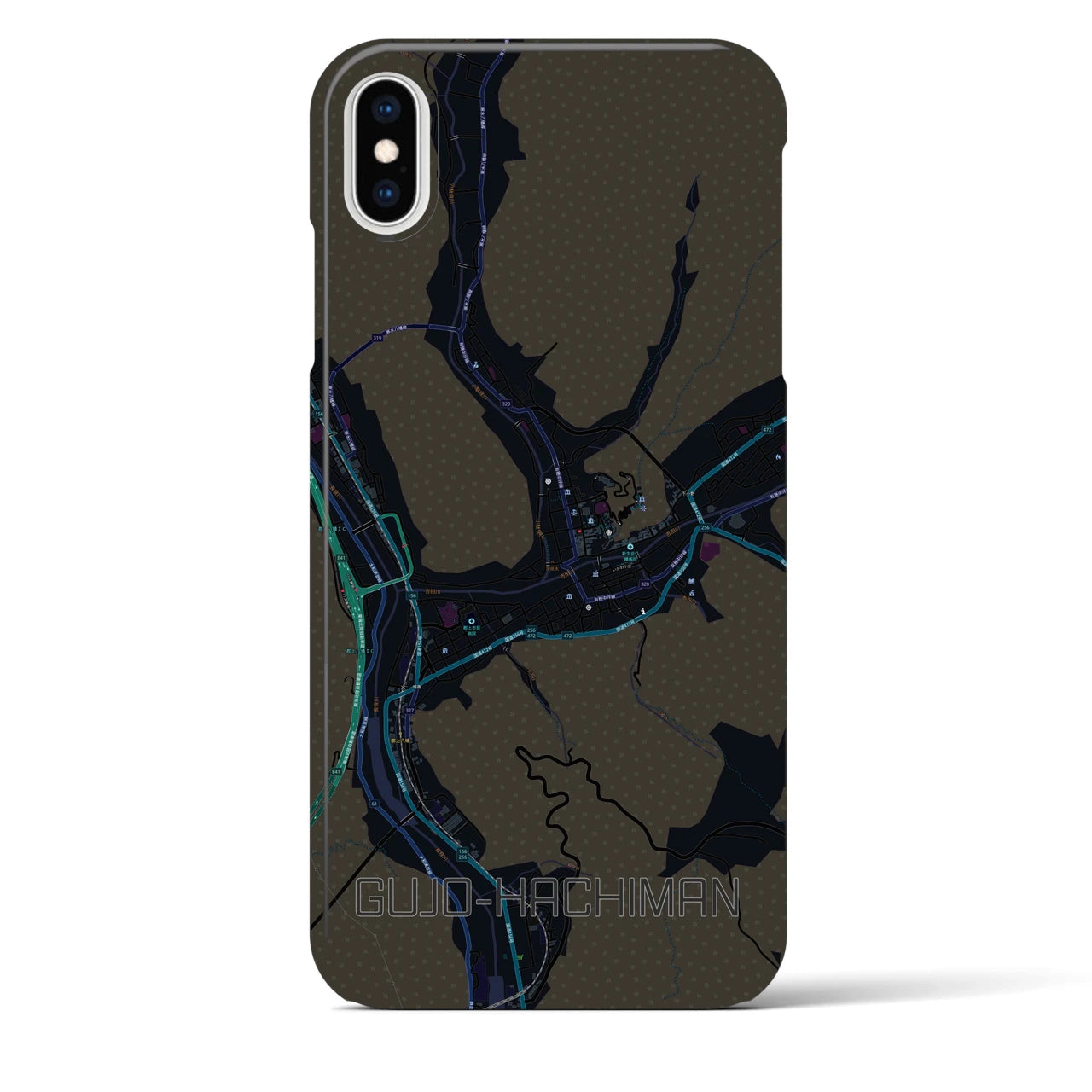 【郡上八幡(岐阜県)】地図柄iPhoneケース(バックカバータイプ)