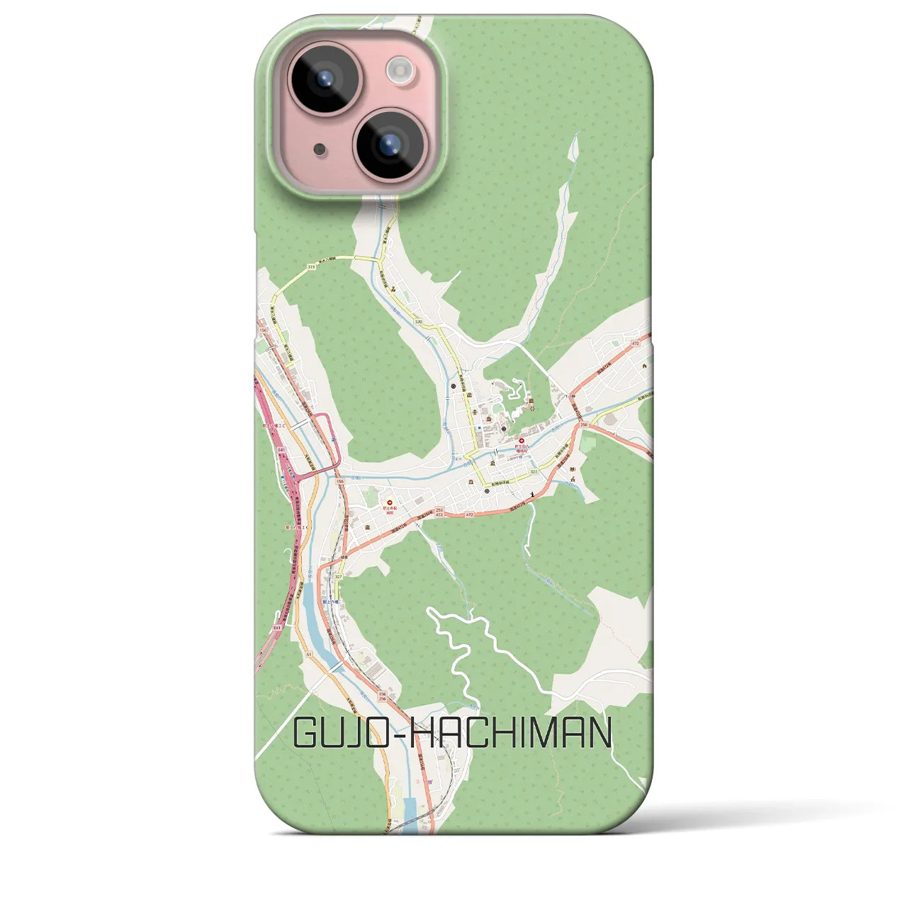 【郡上八幡(岐阜県)】地図柄iPhoneケース(バックカバータイプ)