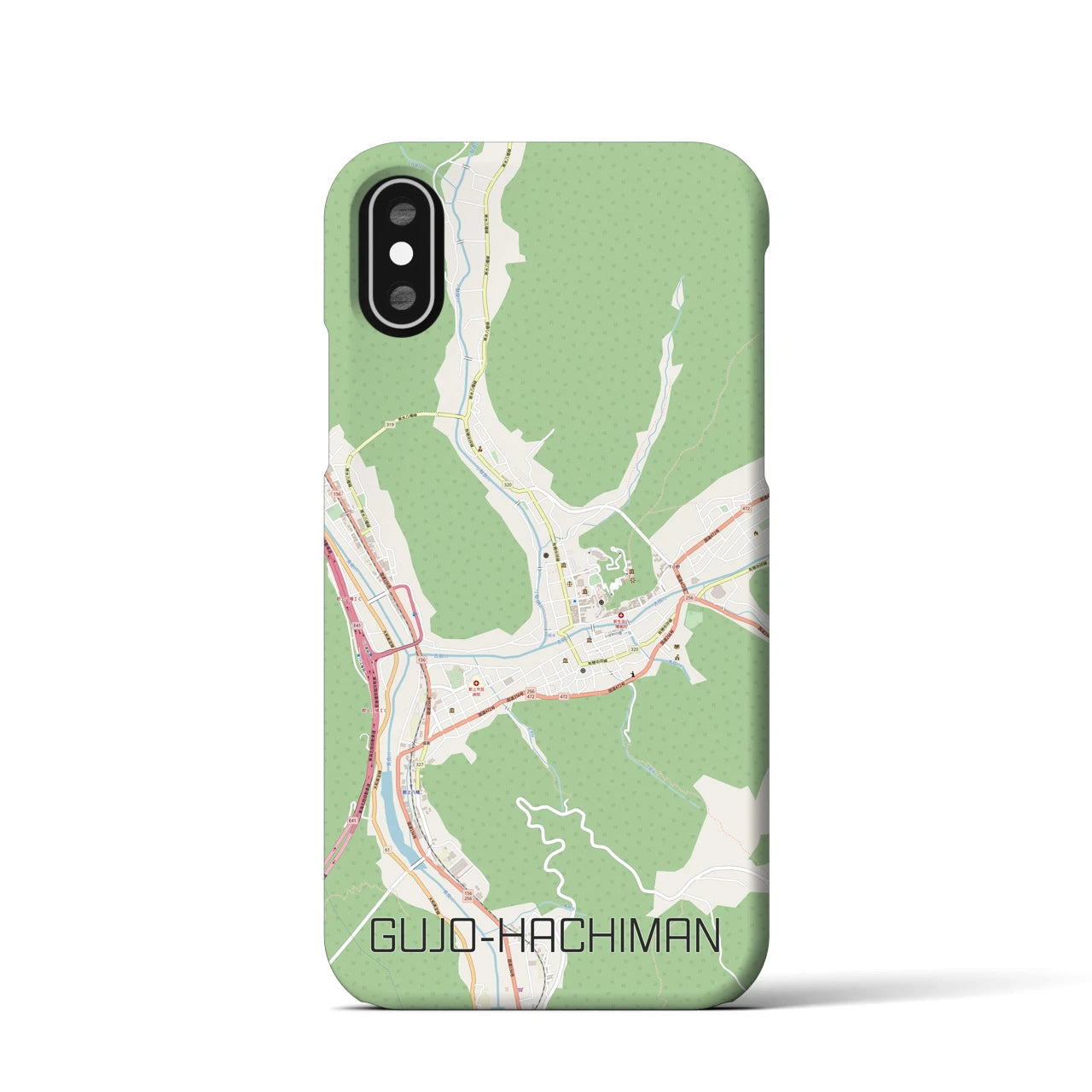 【郡上八幡(岐阜県)】地図柄iPhoneケース(バックカバータイプ)