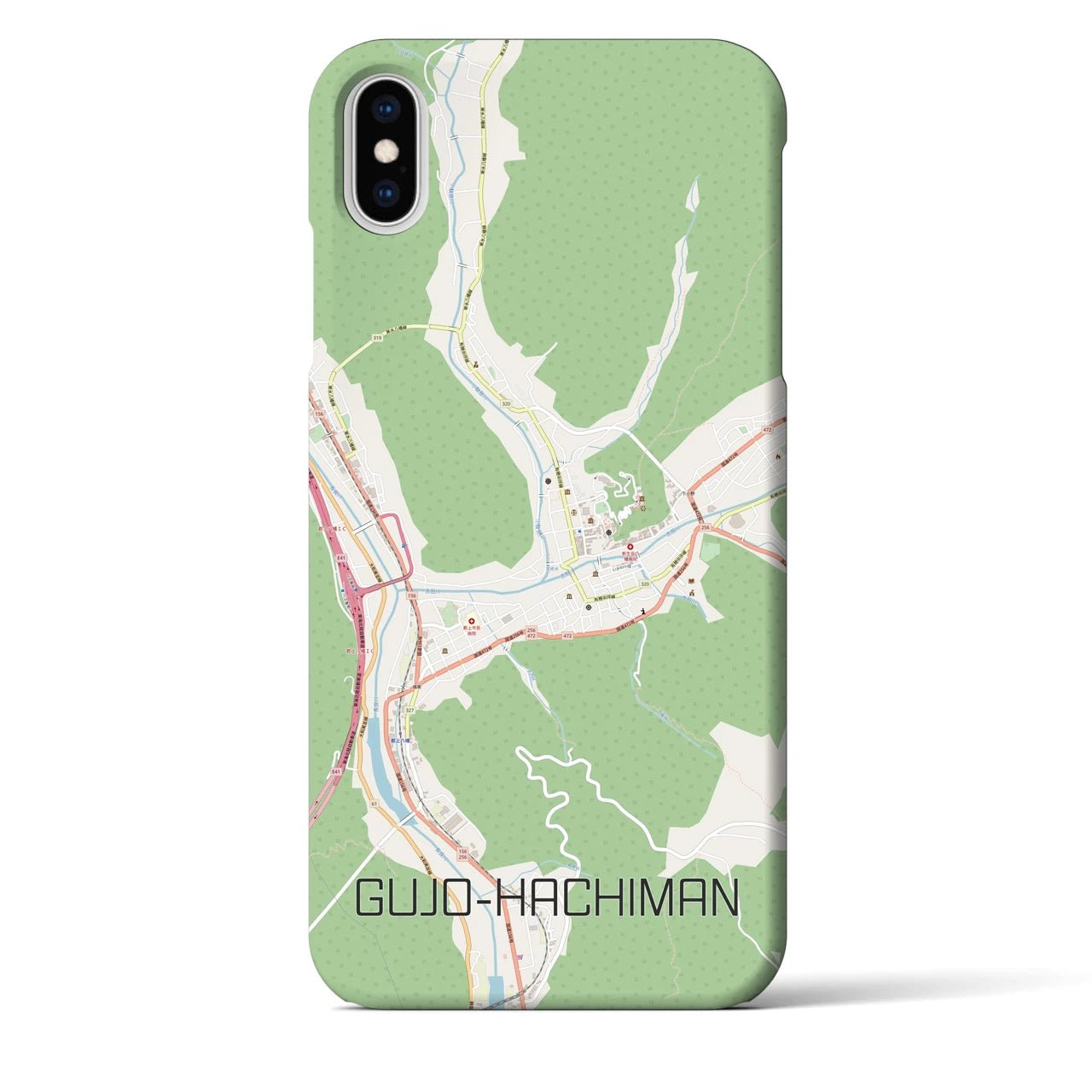 【郡上八幡(岐阜県)】地図柄iPhoneケース(バックカバータイプ)