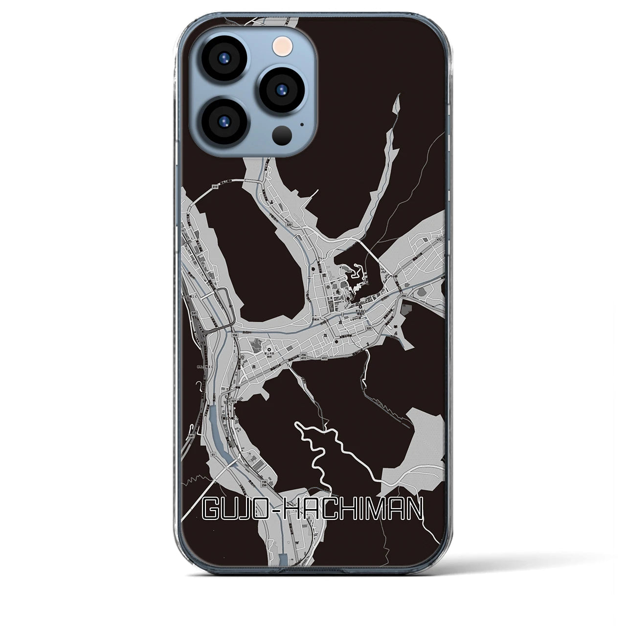 【郡上八幡(岐阜県)】地図柄iPhoneケース(クリアタイプ)