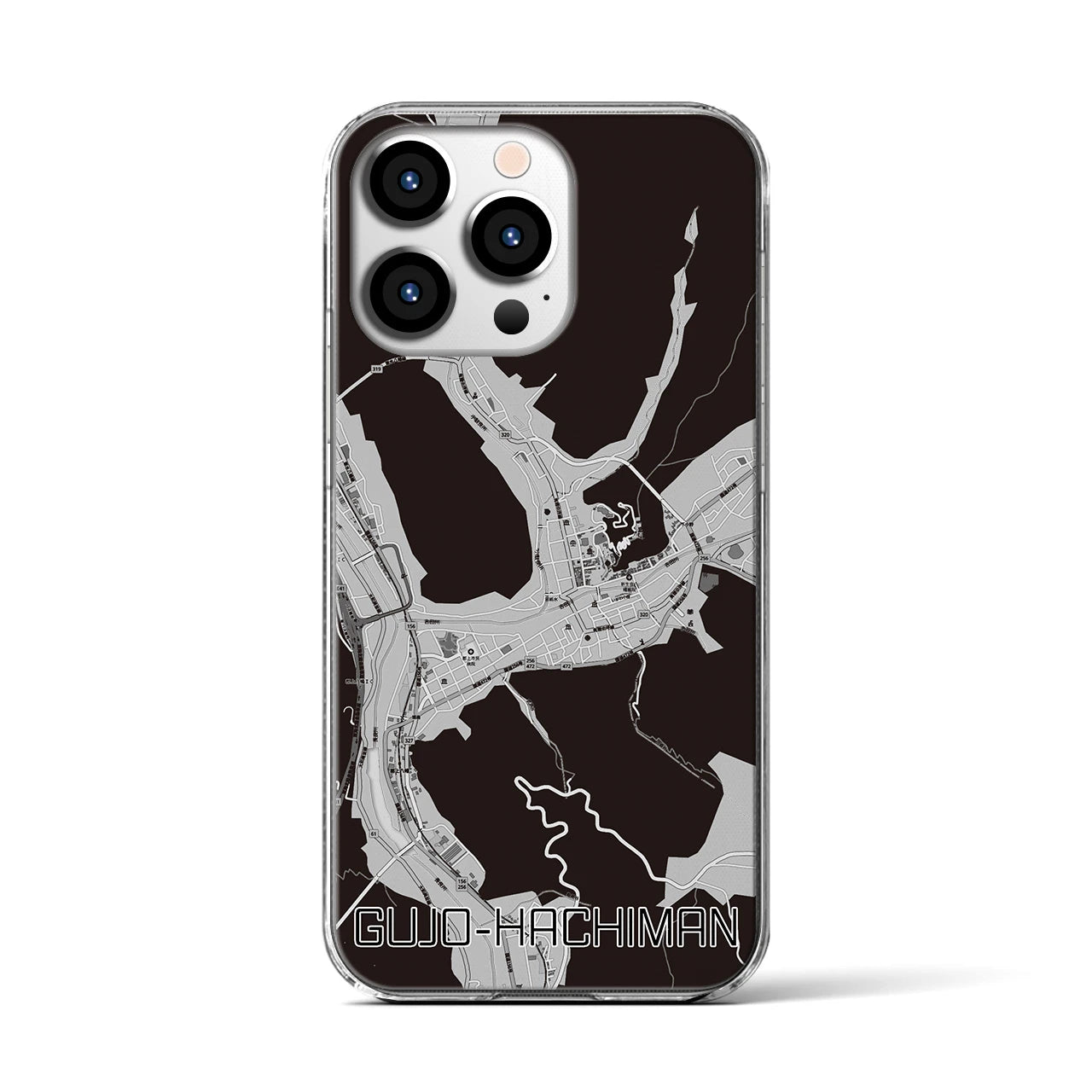 【郡上八幡(岐阜県)】地図柄iPhoneケース(クリアタイプ)