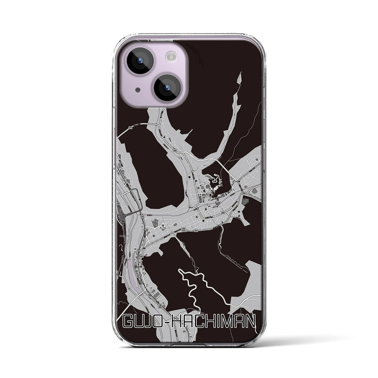 【郡上八幡(岐阜県)】地図柄iPhoneケース(クリアタイプ)