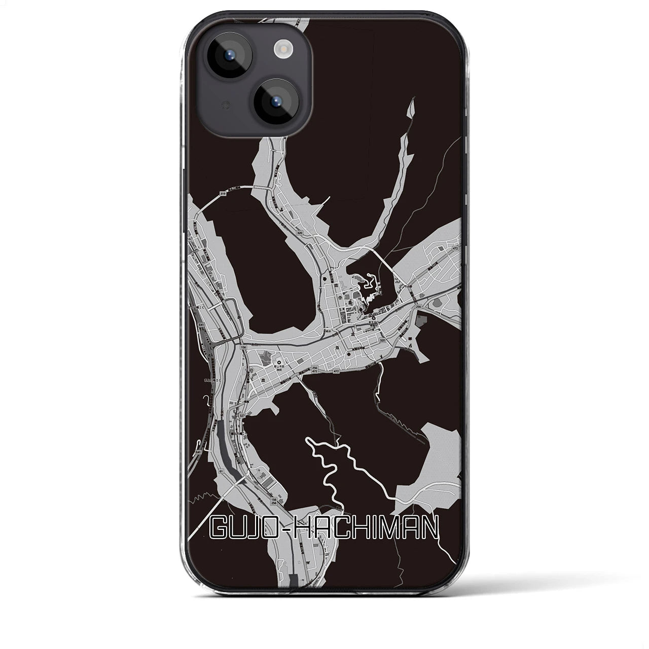 【郡上八幡(岐阜県)】地図柄iPhoneケース(クリアタイプ)