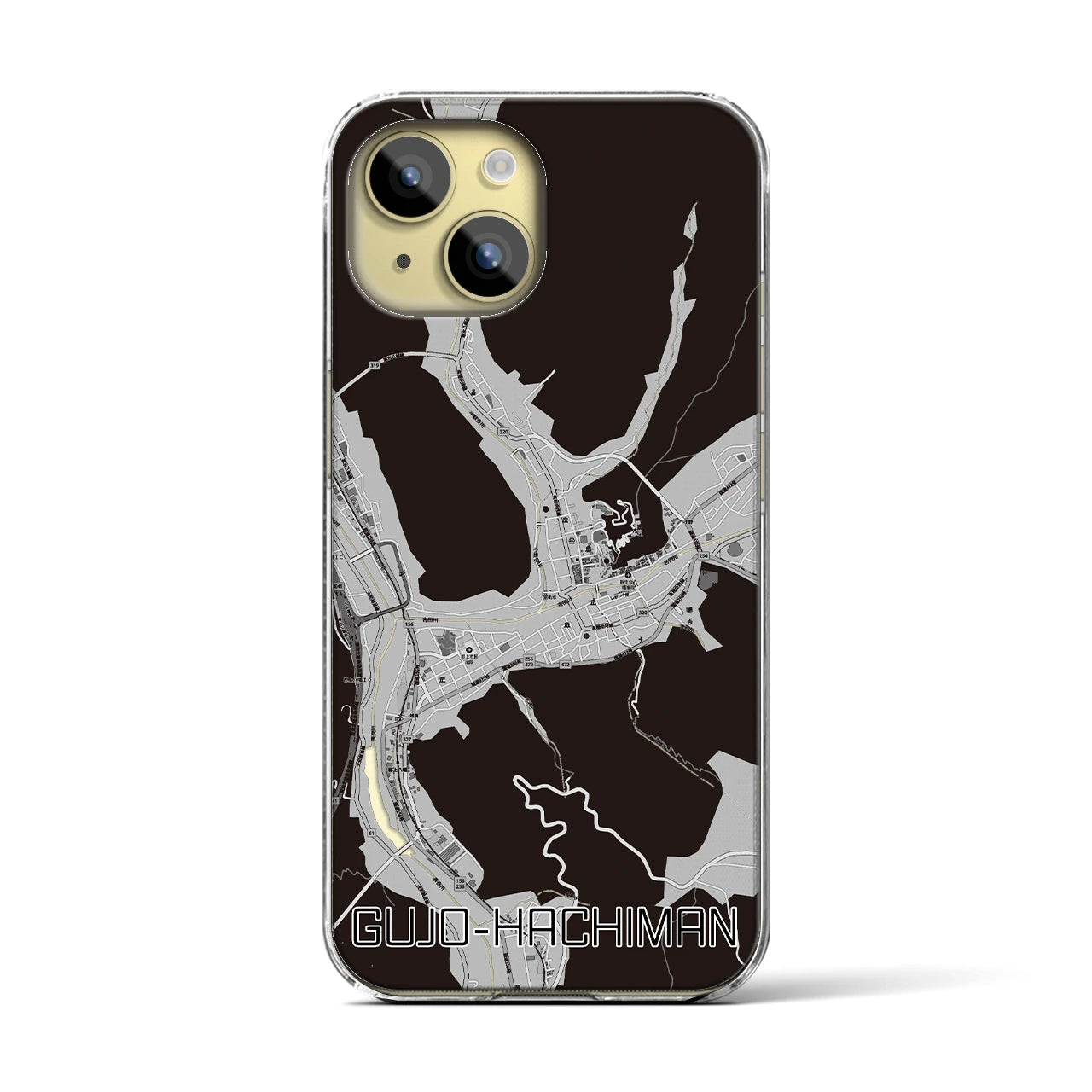 【郡上八幡(岐阜県)】地図柄iPhoneケース(クリアタイプ)