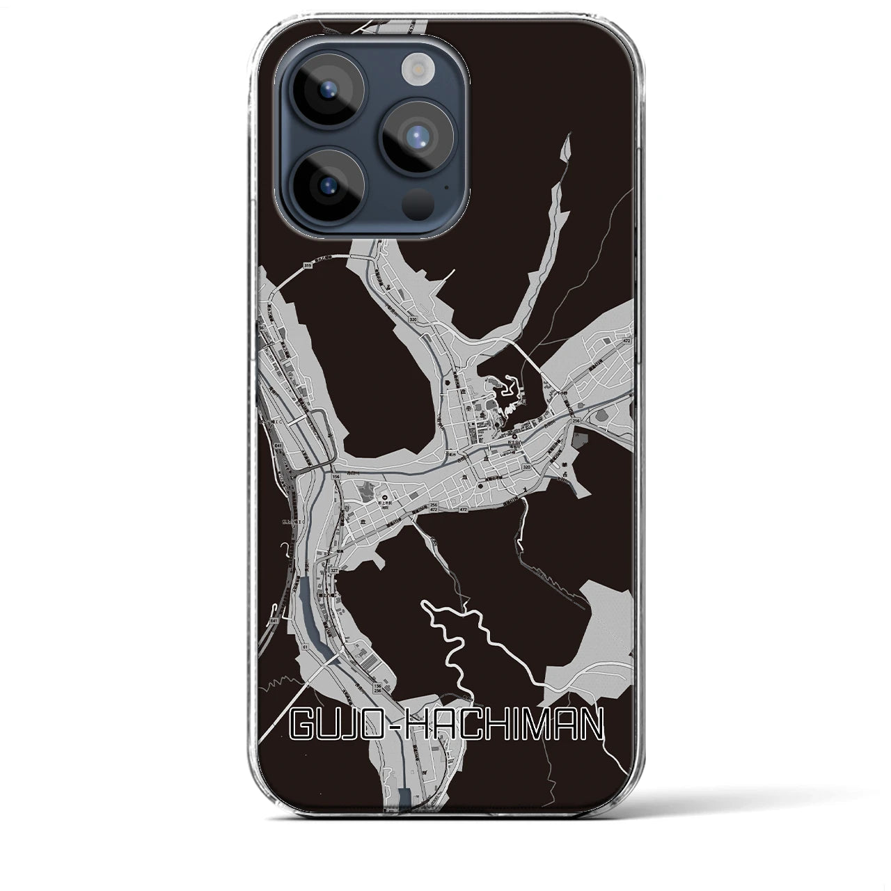 【郡上八幡(岐阜県)】地図柄iPhoneケース(クリアタイプ)