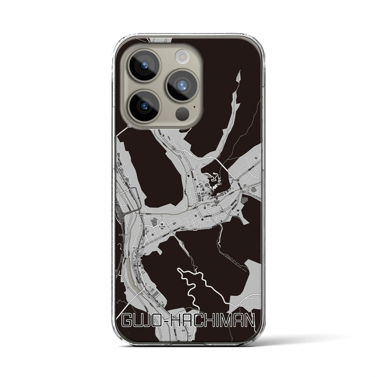 【郡上八幡(岐阜県)】地図柄iPhoneケース(クリアタイプ)