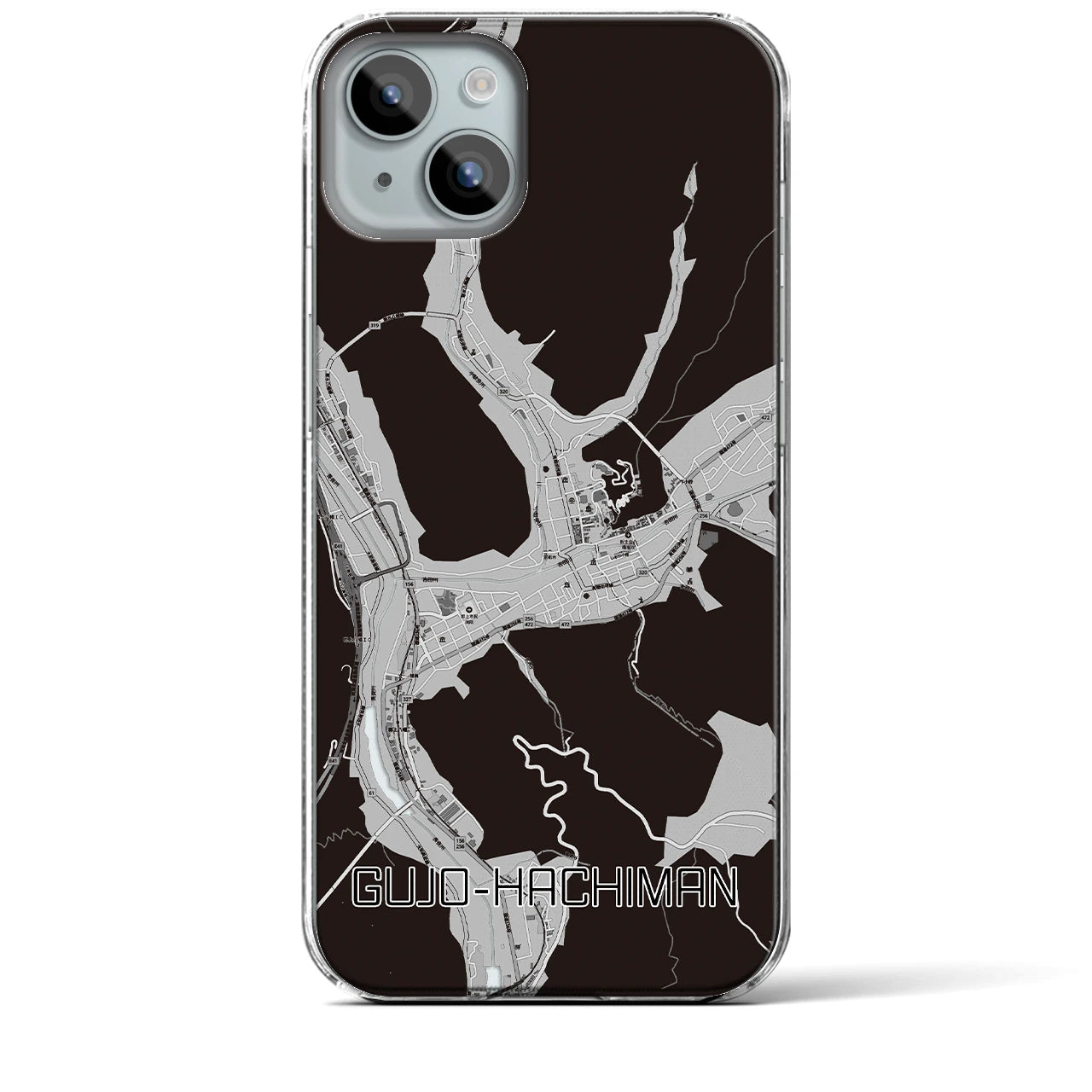 【郡上八幡(岐阜県)】地図柄iPhoneケース(クリアタイプ)