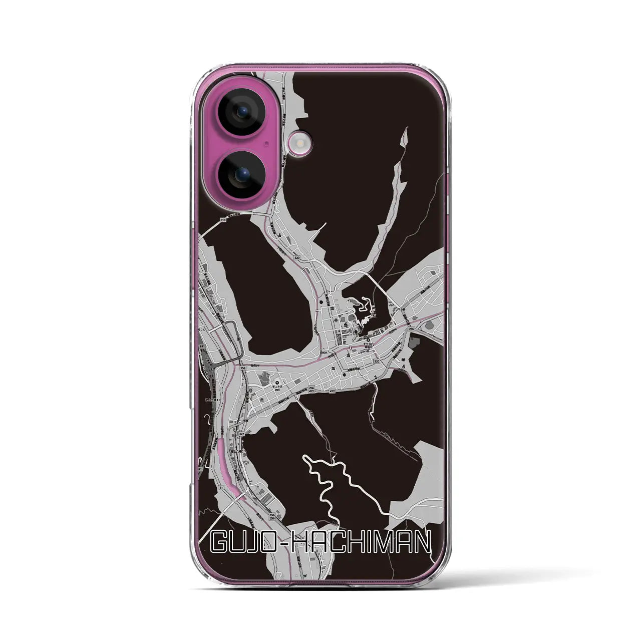 【郡上八幡(岐阜県)】地図柄iPhoneケース(クリアタイプ)