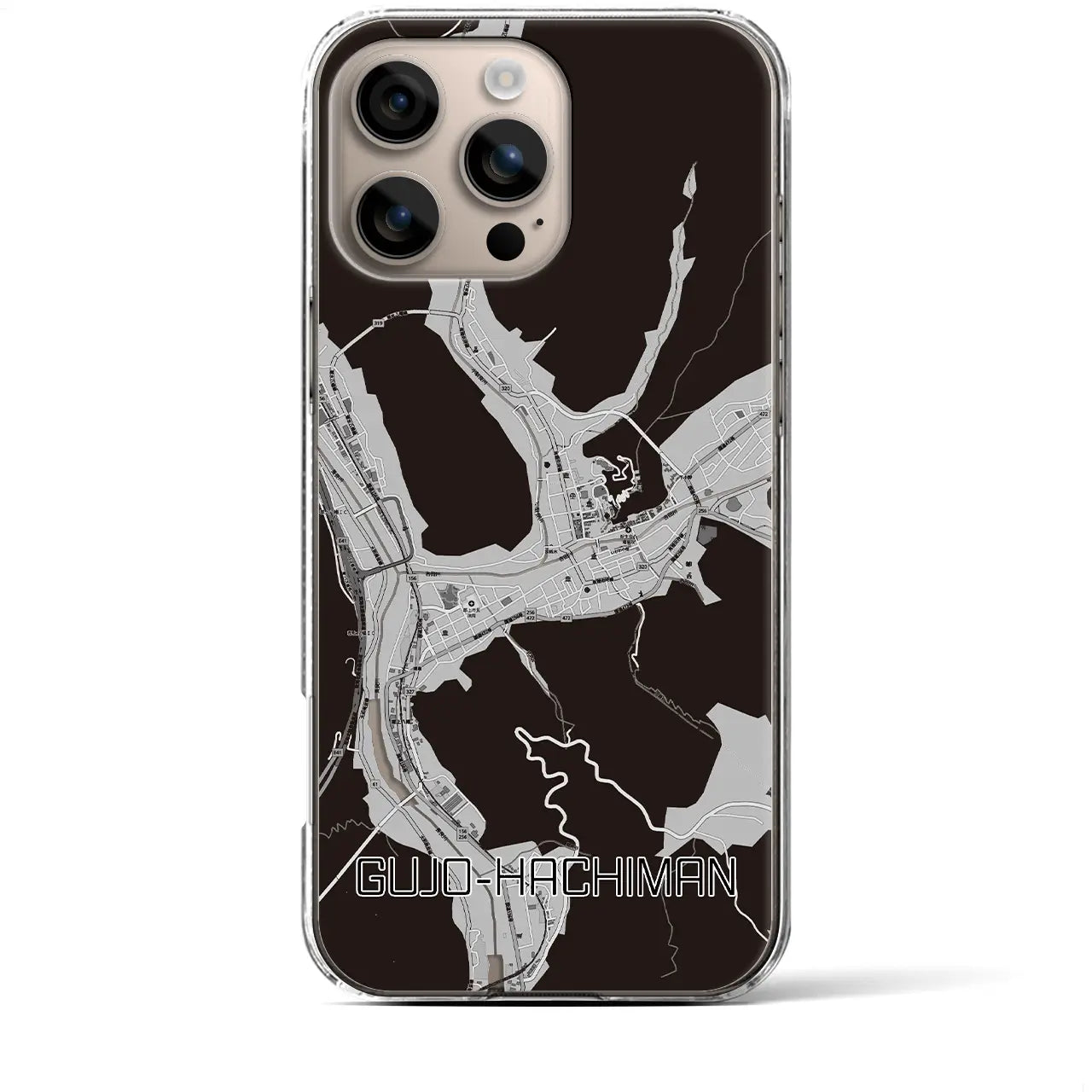 【郡上八幡(岐阜県)】地図柄iPhoneケース(クリアタイプ)