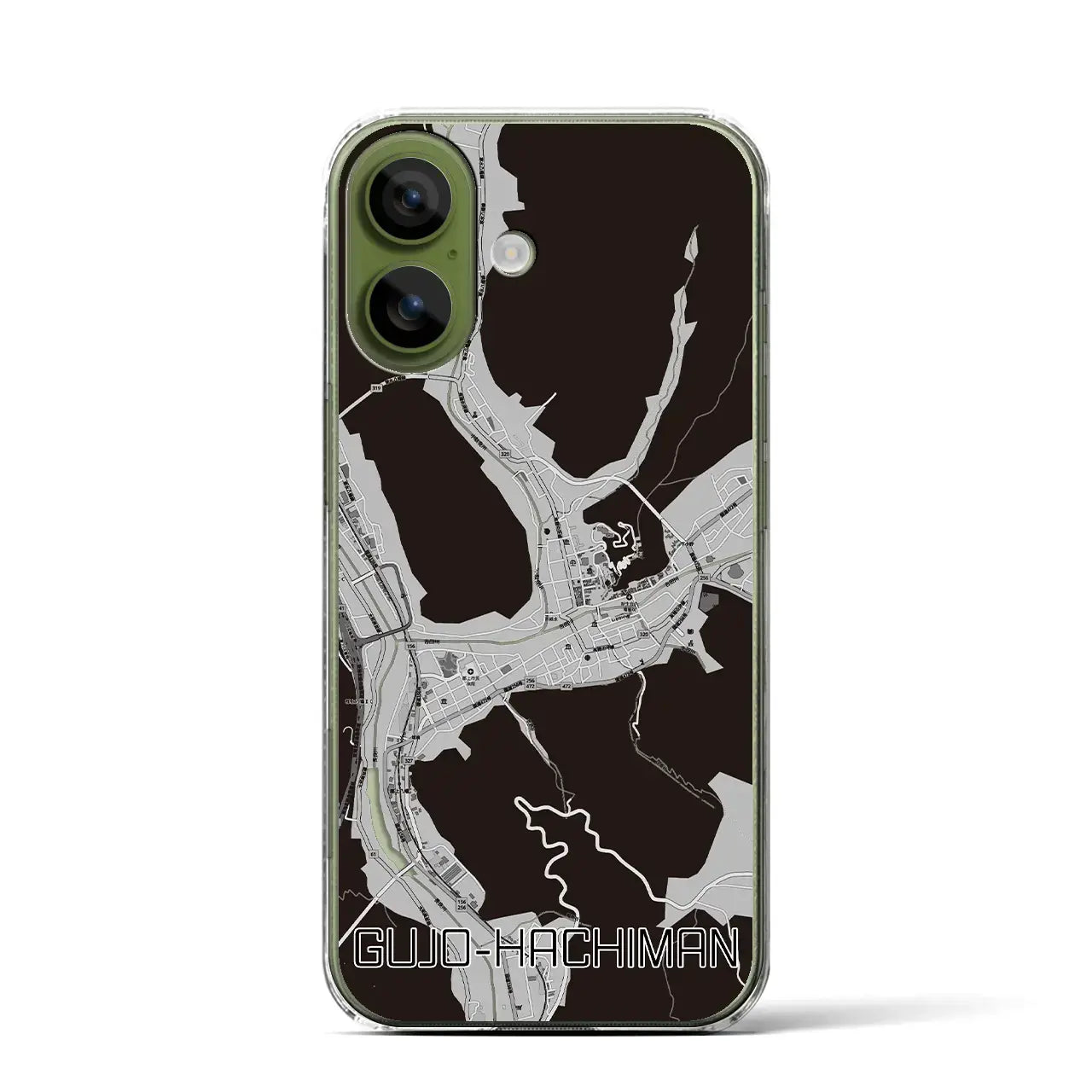 【郡上八幡(岐阜県)】地図柄iPhoneケース(クリアタイプ)