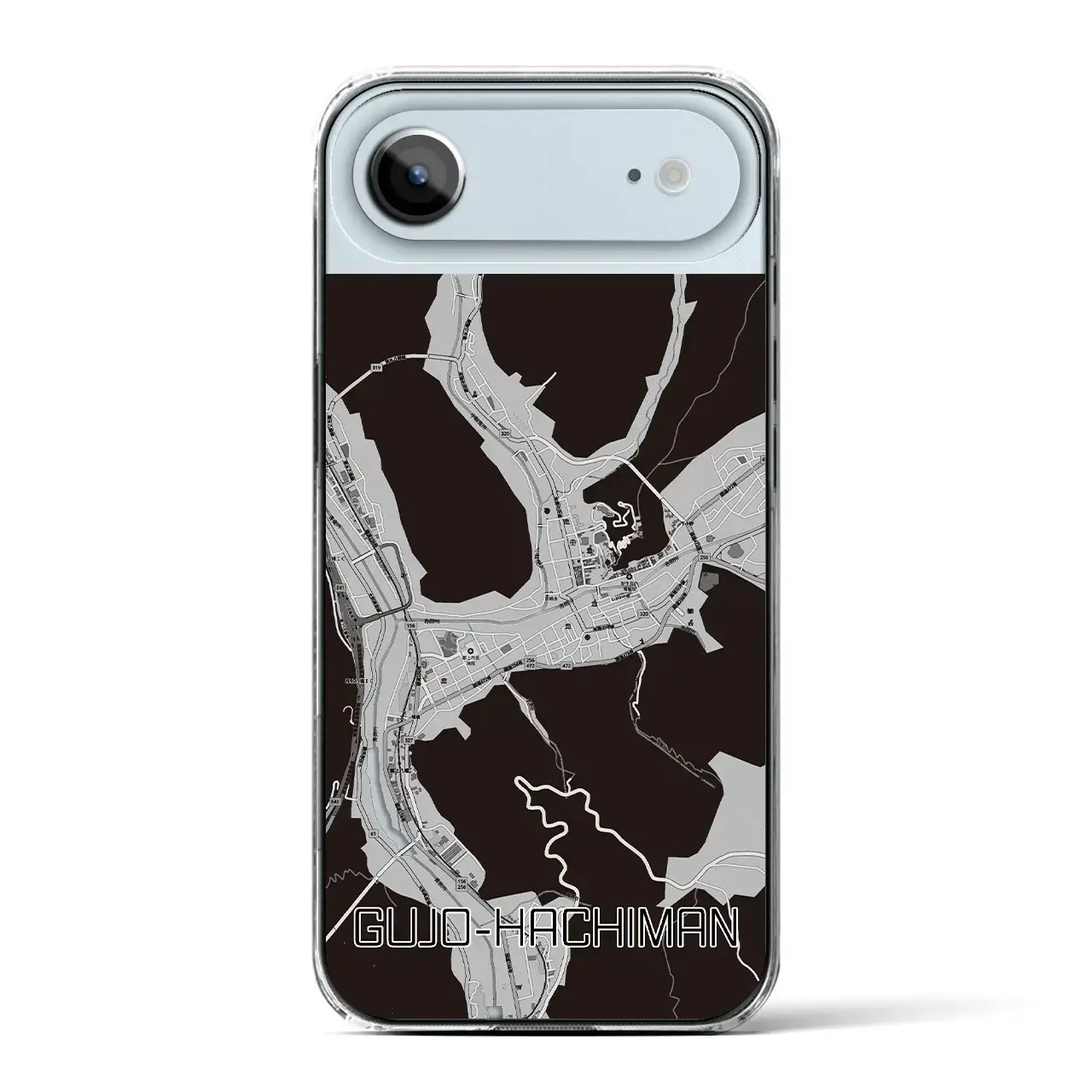 【郡上八幡(岐阜県)】地図柄iPhoneケース(クリアタイプ)モノトーン・iPhone 17 Pro Max 用