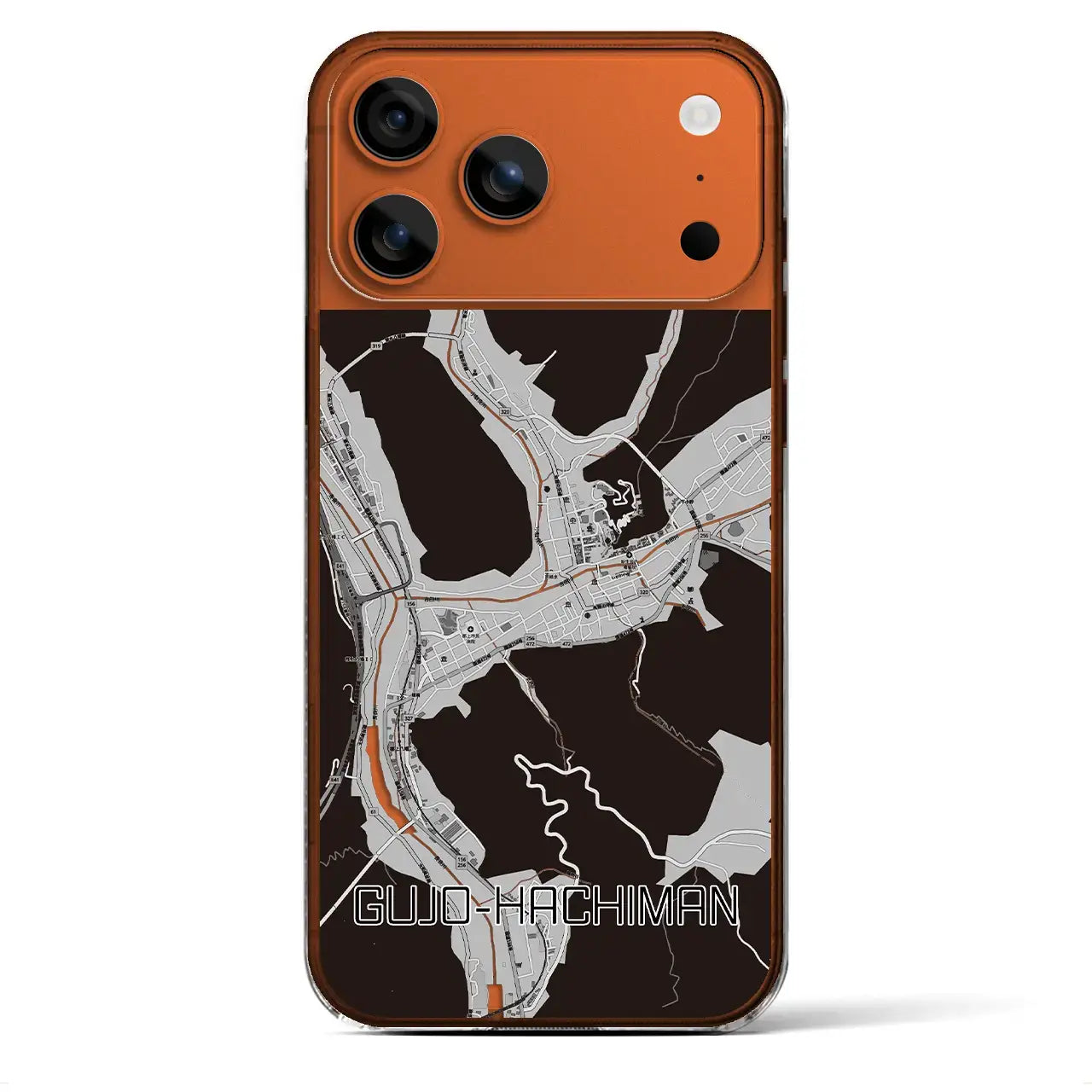 【郡上八幡(岐阜県)】地図柄iPhoneケース(クリアタイプ)