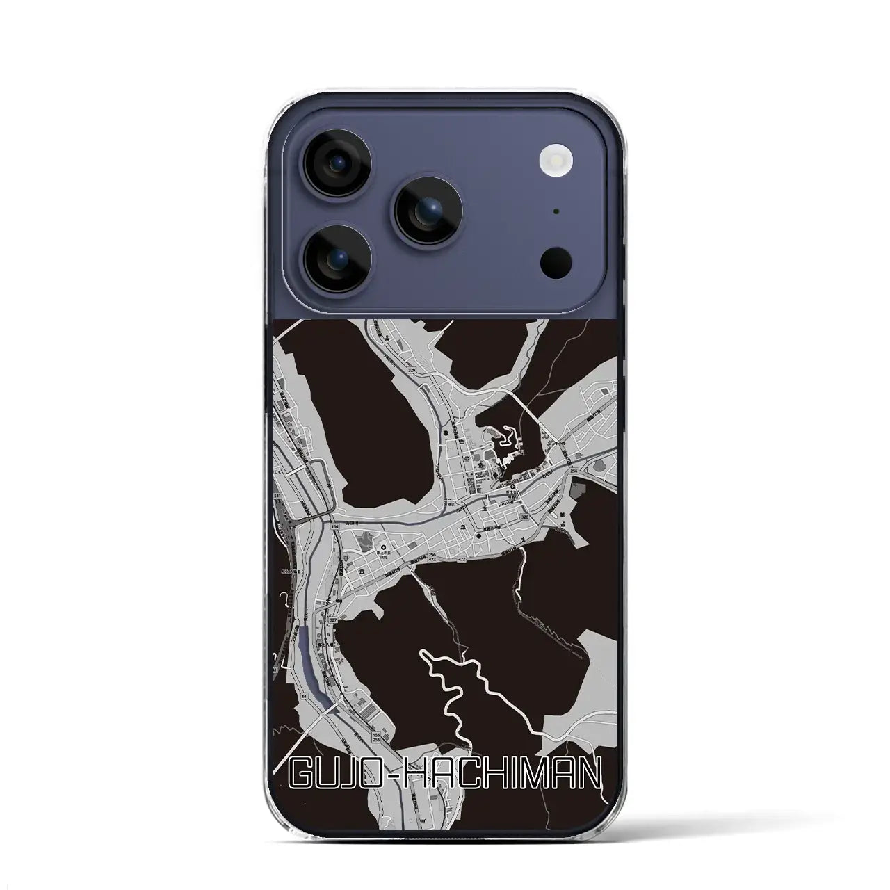 【郡上八幡(岐阜県)】地図柄iPhoneケース(クリアタイプ)