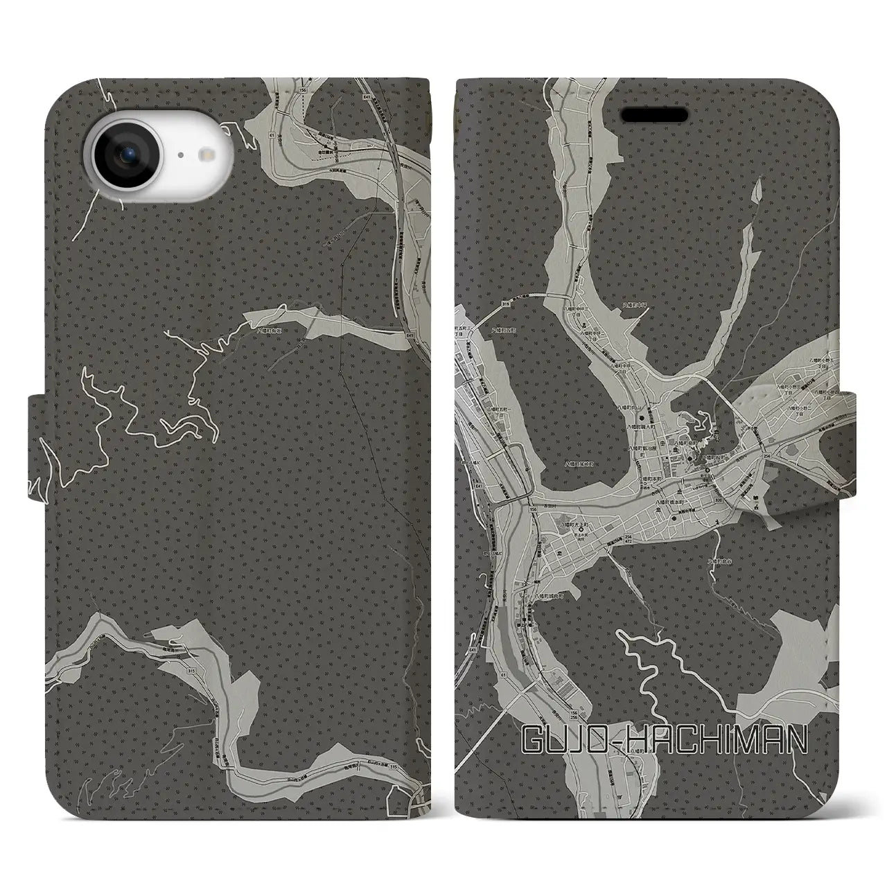 【郡上八幡(岐阜県)】地図柄iPhoneケース(手帳タイプ)