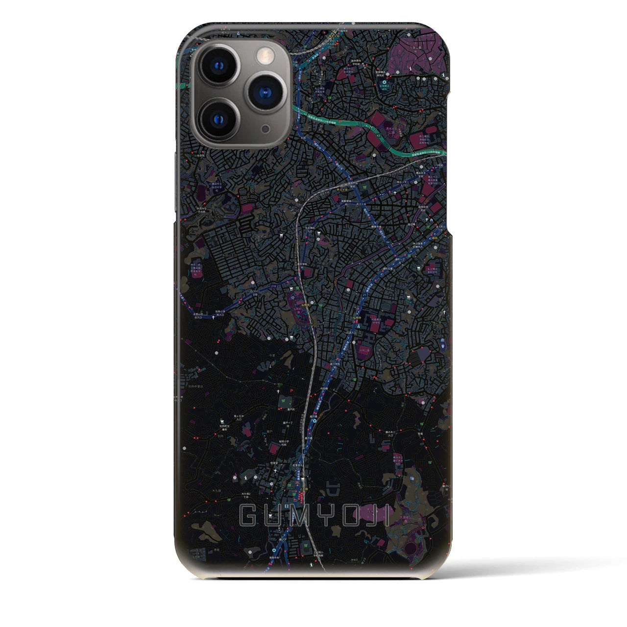 【弘明寺(神奈川県)】地図柄iPhoneケース(バックカバータイプ)
