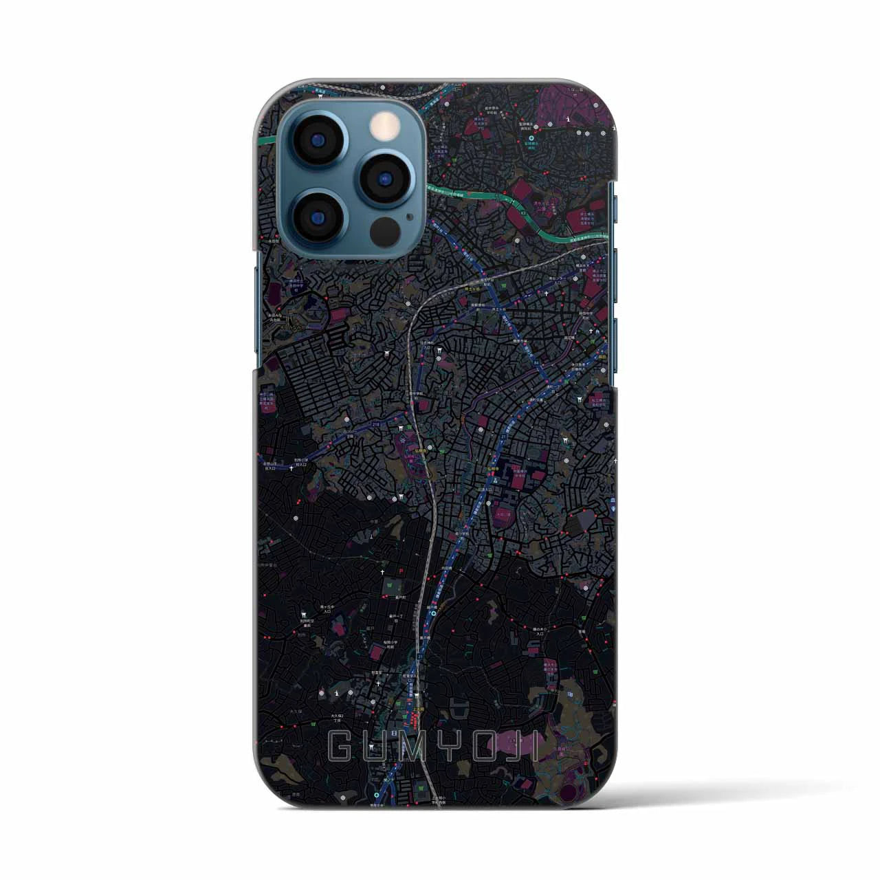【弘明寺(神奈川県)】地図柄iPhoneケース(バックカバータイプ)