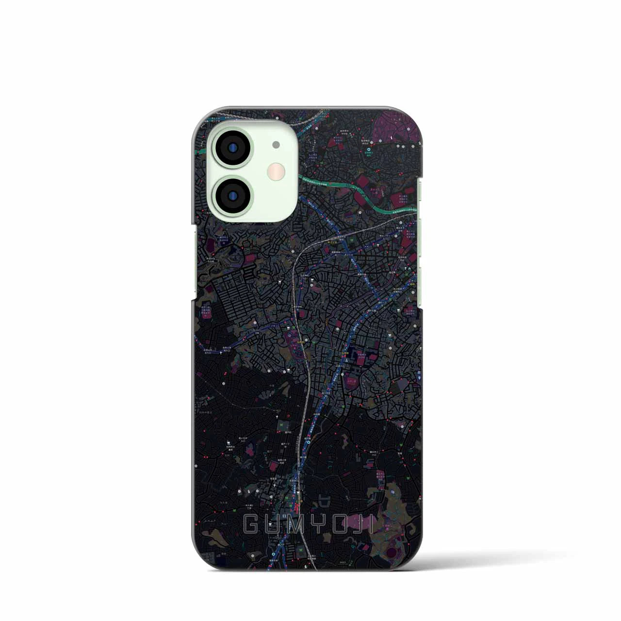 【弘明寺(神奈川県)】地図柄iPhoneケース(バックカバータイプ)