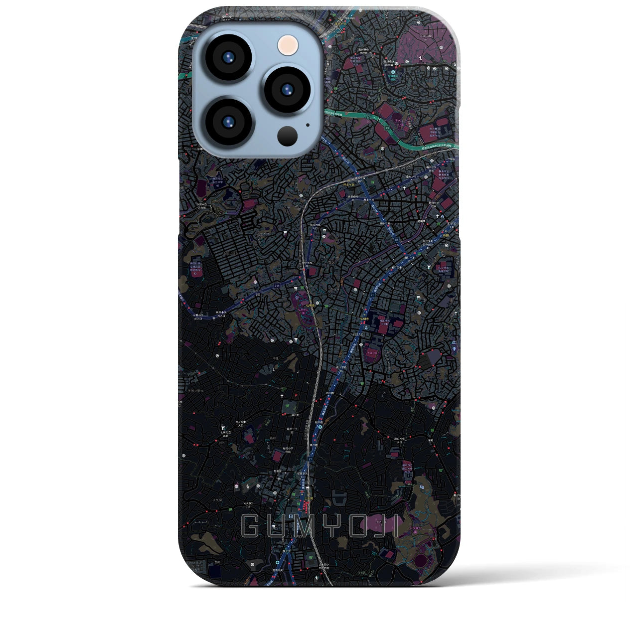 【弘明寺(神奈川県)】地図柄iPhoneケース(バックカバータイプ)