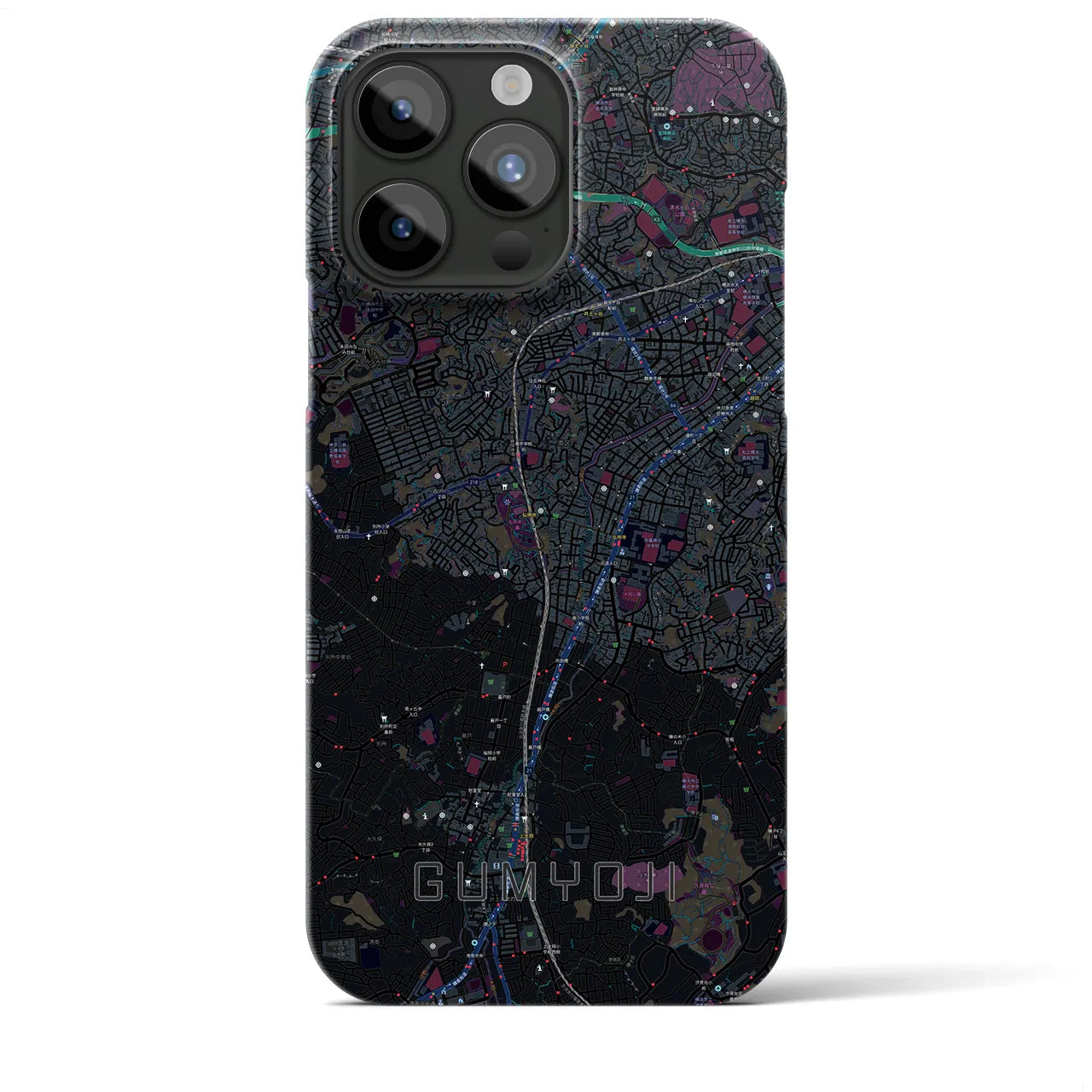 【弘明寺(神奈川県)】地図柄iPhoneケース(バックカバータイプ)