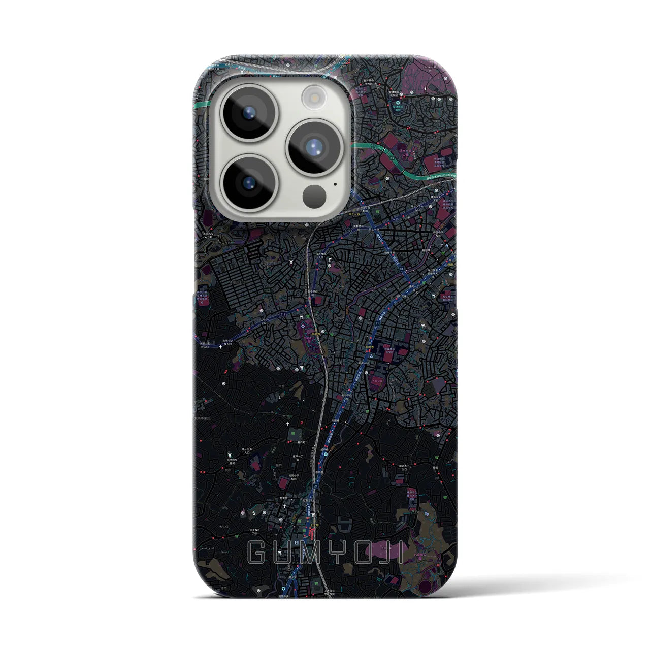 【弘明寺(神奈川県)】地図柄iPhoneケース(バックカバータイプ)