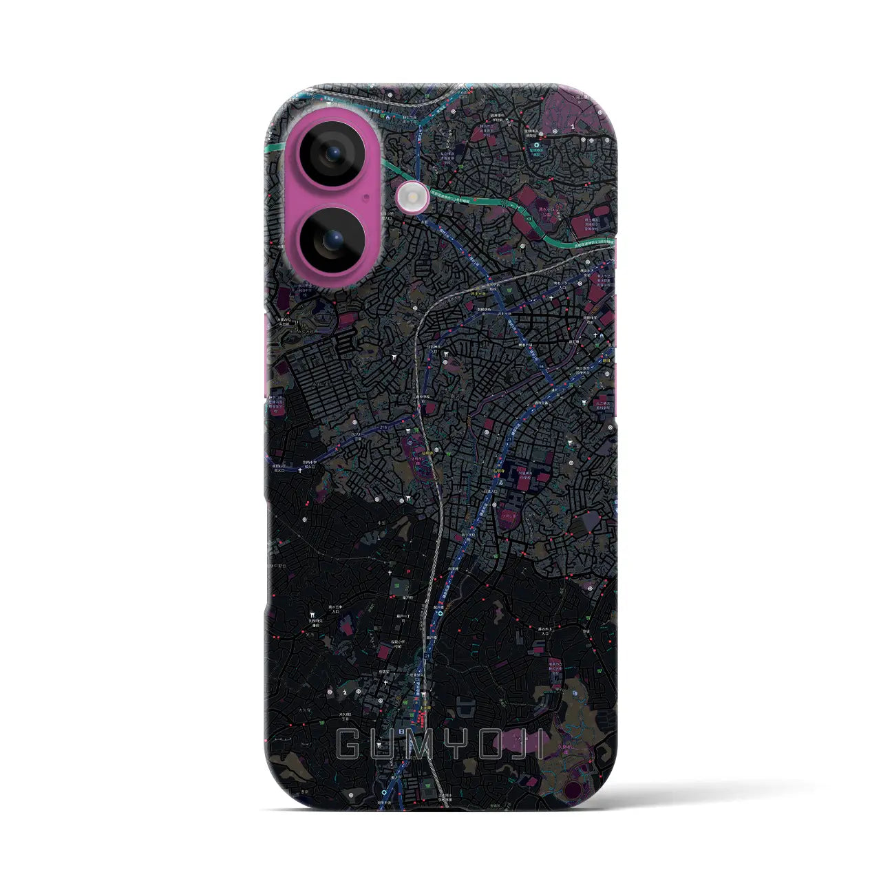 【弘明寺(神奈川県)】地図柄iPhoneケース(バックカバータイプ)