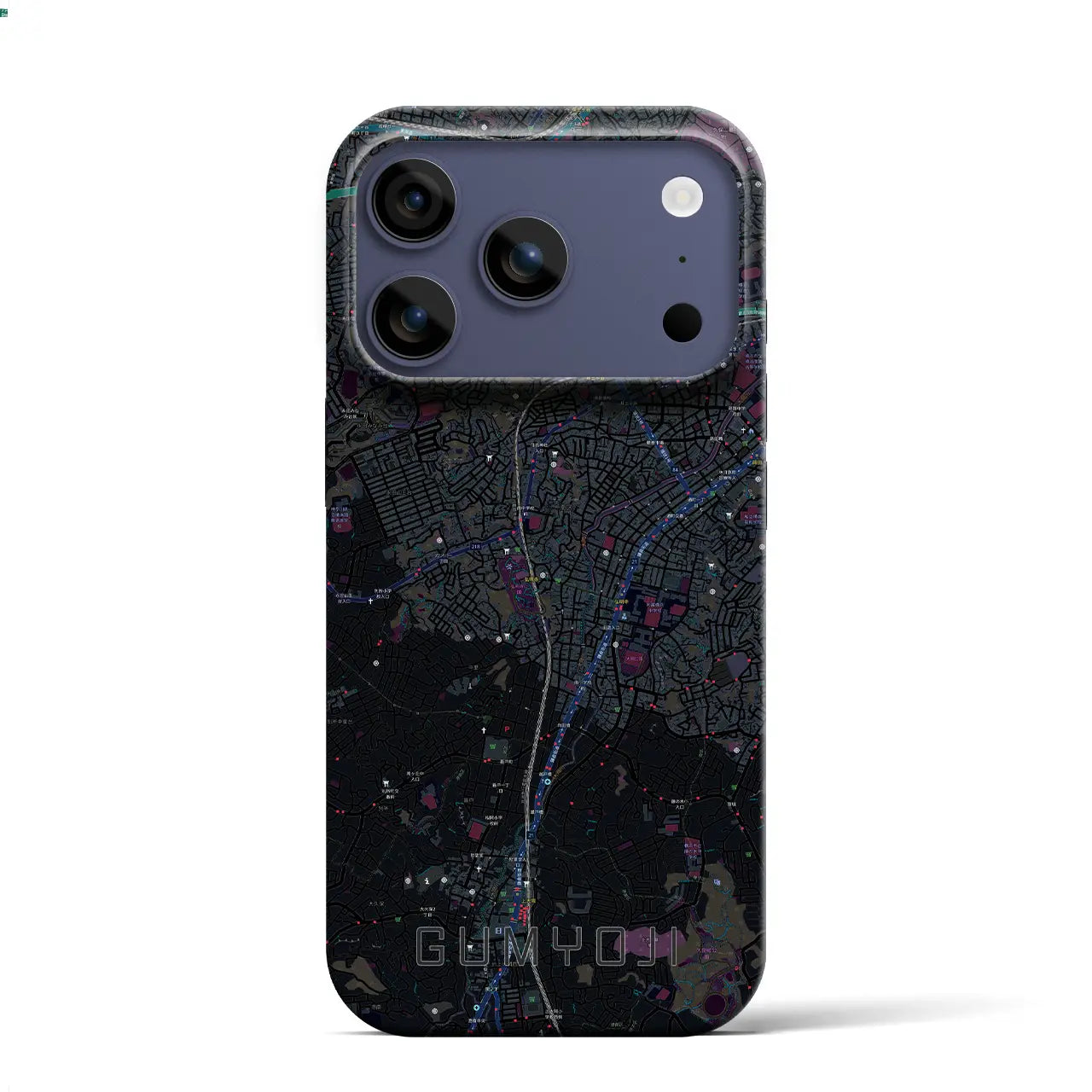 【弘明寺(神奈川県)】地図柄iPhoneケース(バックカバータイプ)