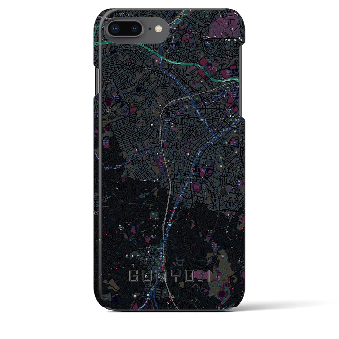 【弘明寺(神奈川県)】地図柄iPhoneケース(バックカバータイプ)