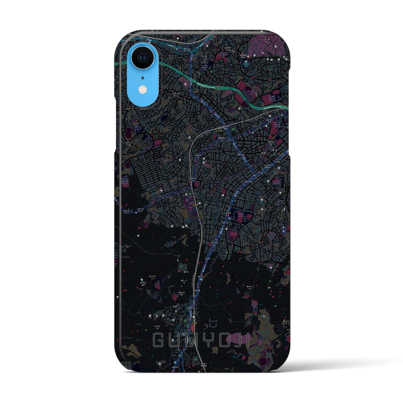 【弘明寺(神奈川県)】地図柄iPhoneケース(バックカバータイプ)