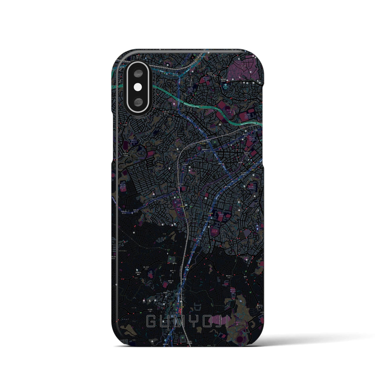 【弘明寺(神奈川県)】地図柄iPhoneケース(バックカバータイプ)