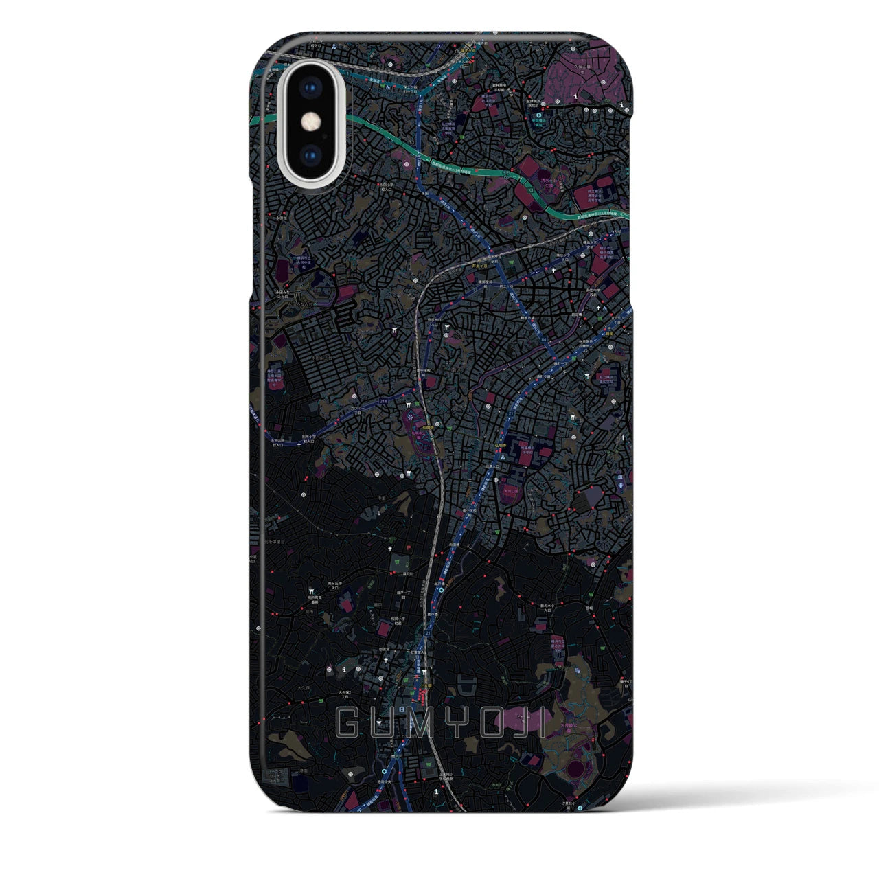 【弘明寺(神奈川県)】地図柄iPhoneケース(バックカバータイプ)