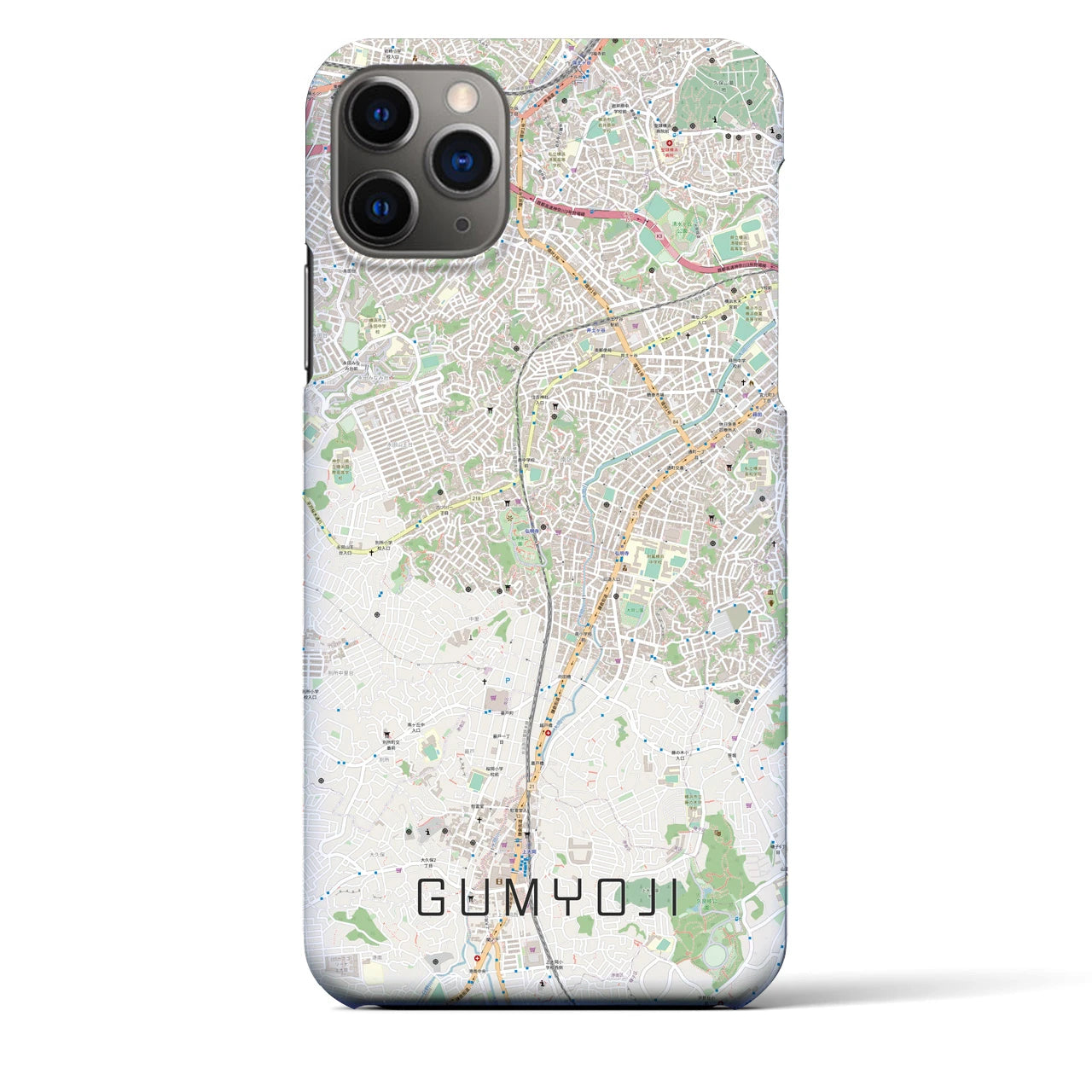 【弘明寺(神奈川県)】地図柄iPhoneケース(バックカバータイプ)