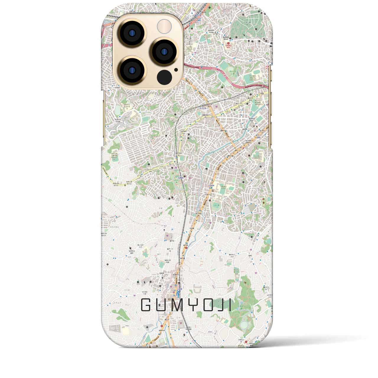 【弘明寺(神奈川県)】地図柄iPhoneケース(バックカバータイプ)