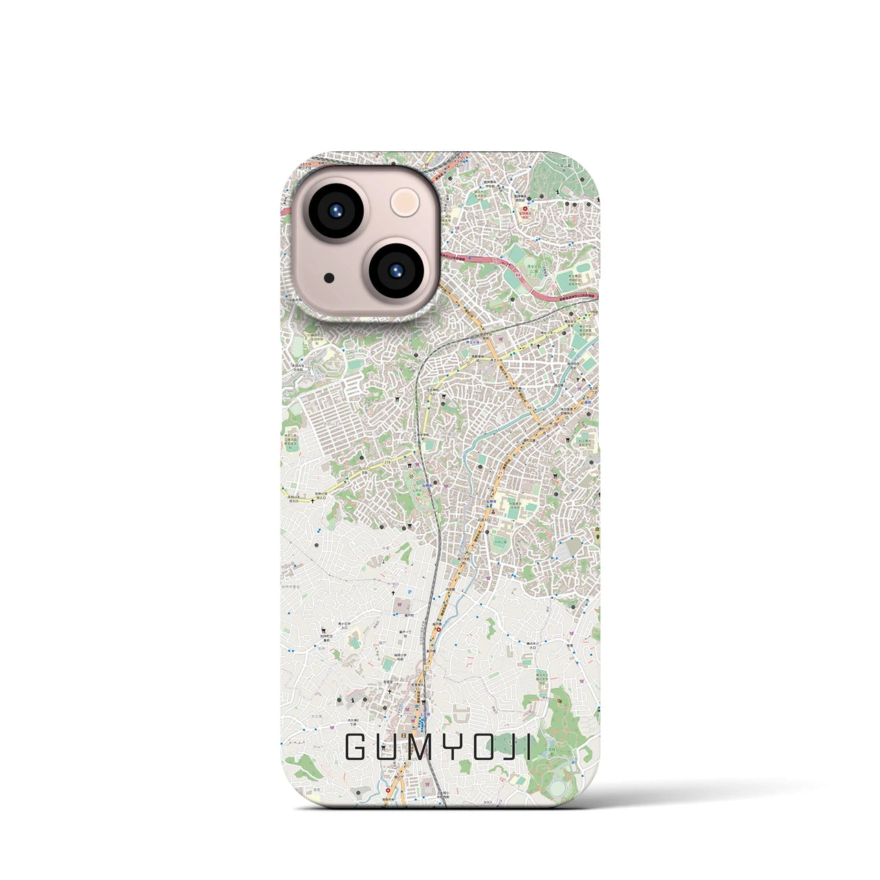 【弘明寺(神奈川県)】地図柄iPhoneケース(バックカバータイプ)