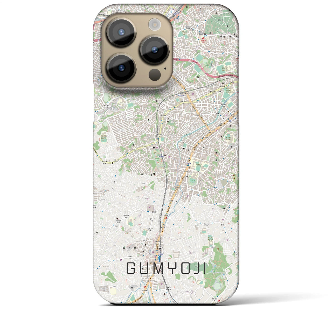 【弘明寺(神奈川県)】地図柄iPhoneケース(バックカバータイプ)