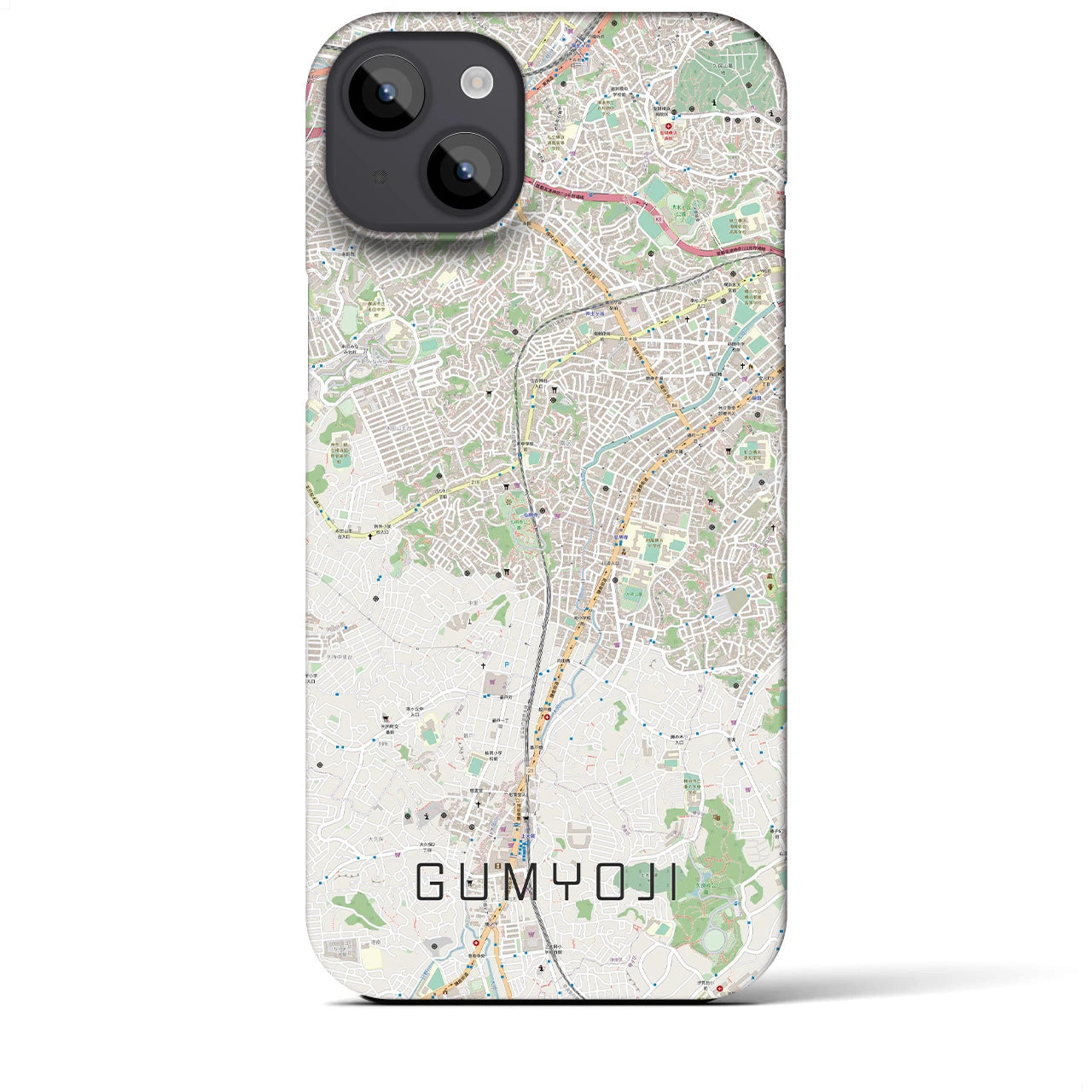 【弘明寺(神奈川県)】地図柄iPhoneケース(バックカバータイプ)