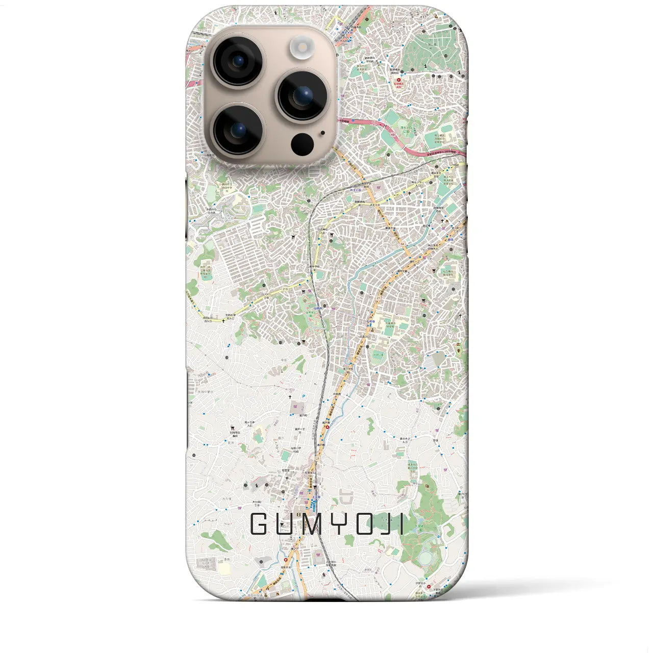 【弘明寺(神奈川県)】地図柄iPhoneケース(バックカバータイプ)