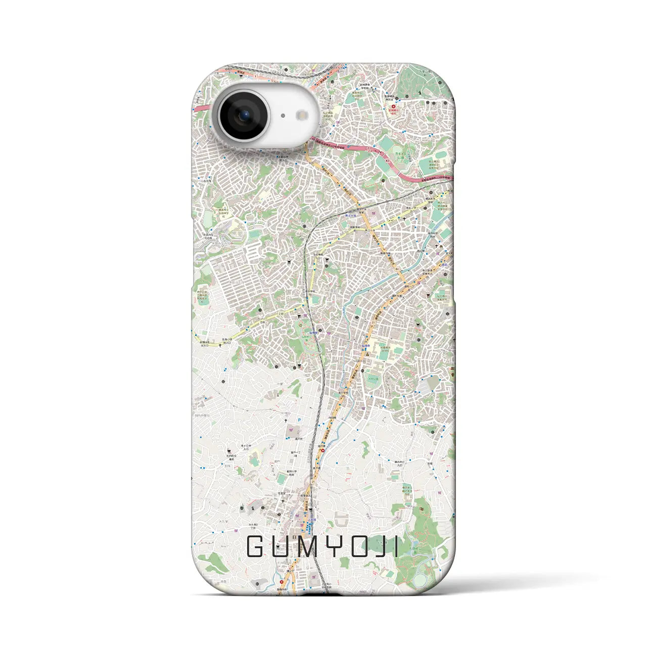 【弘明寺(神奈川県)】地図柄iPhoneケース(バックカバータイプ)