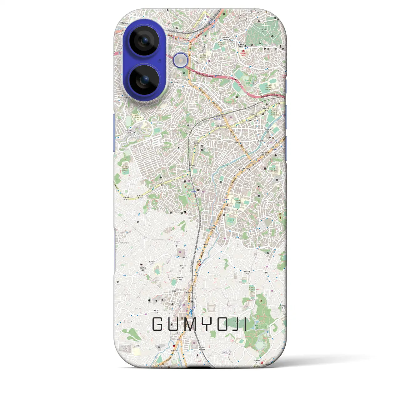 【弘明寺(神奈川県)】地図柄iPhoneケース(バックカバータイプ)