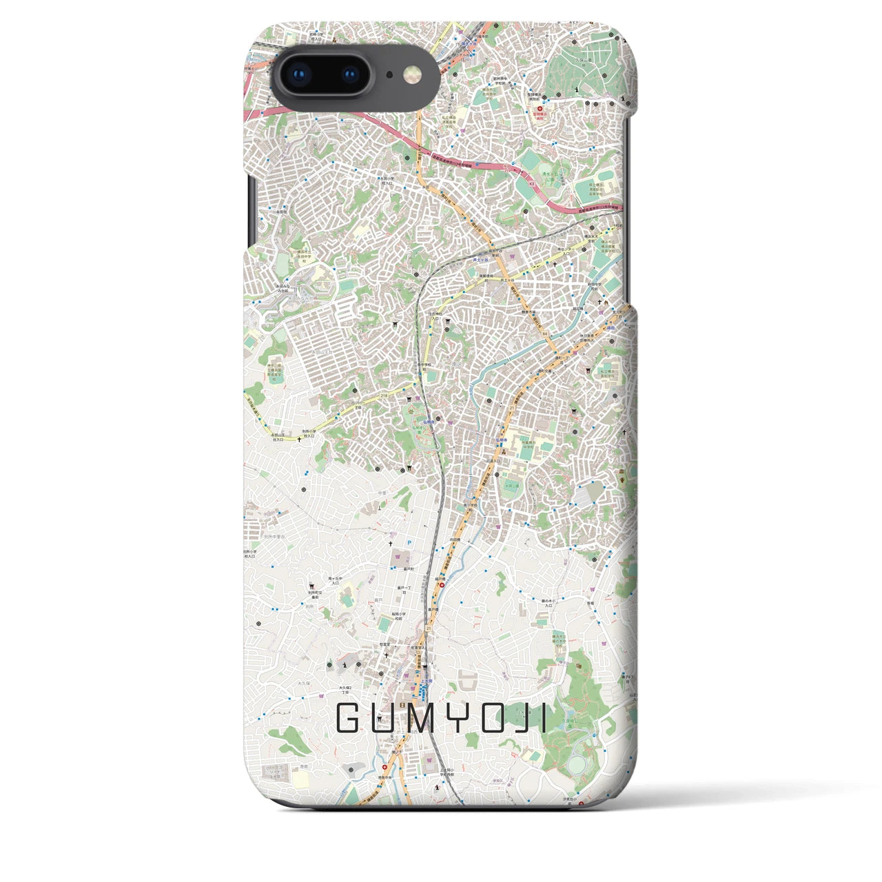 【弘明寺(神奈川県)】地図柄iPhoneケース(バックカバータイプ)