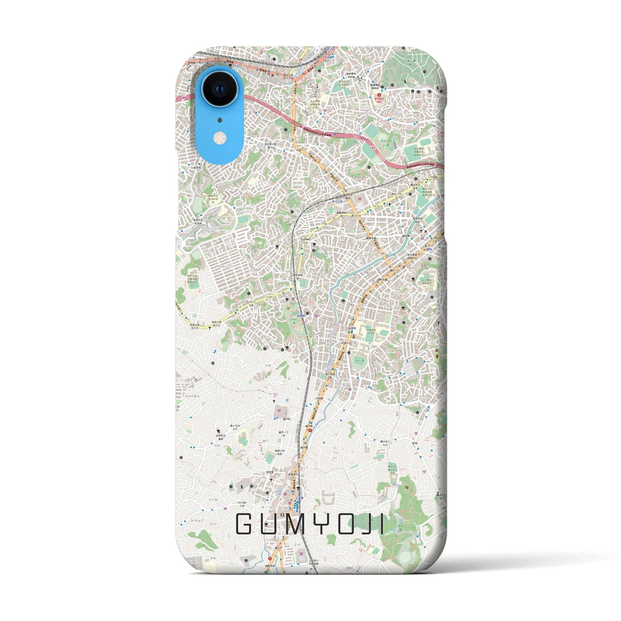 【弘明寺(神奈川県)】地図柄iPhoneケース(バックカバータイプ)