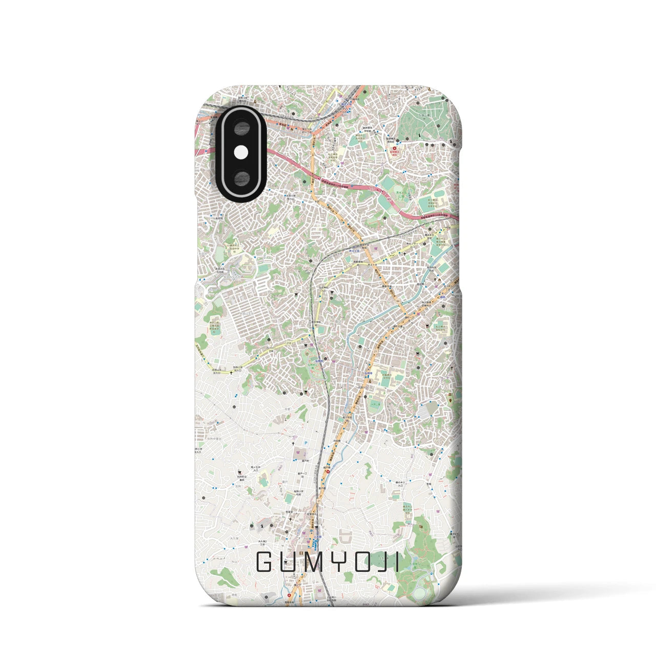 【弘明寺(神奈川県)】地図柄iPhoneケース(バックカバータイプ)