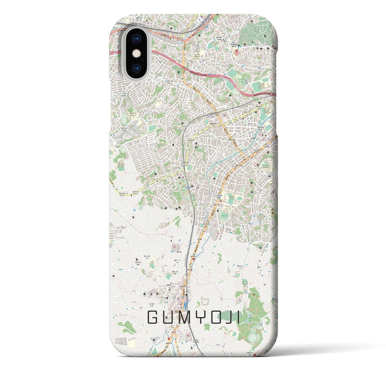 【弘明寺(神奈川県)】地図柄iPhoneケース(バックカバータイプ)