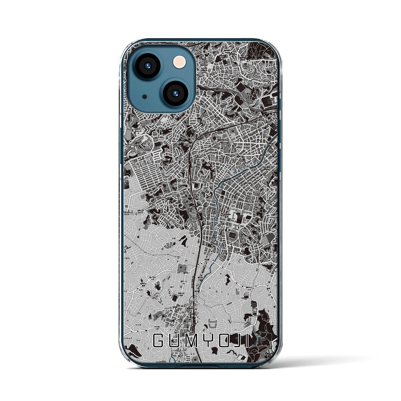 【弘明寺(神奈川県)】地図柄iPhoneケース(クリアタイプ)