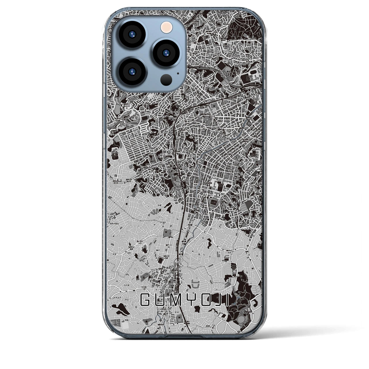 【弘明寺(神奈川県)】地図柄iPhoneケース(クリアタイプ)